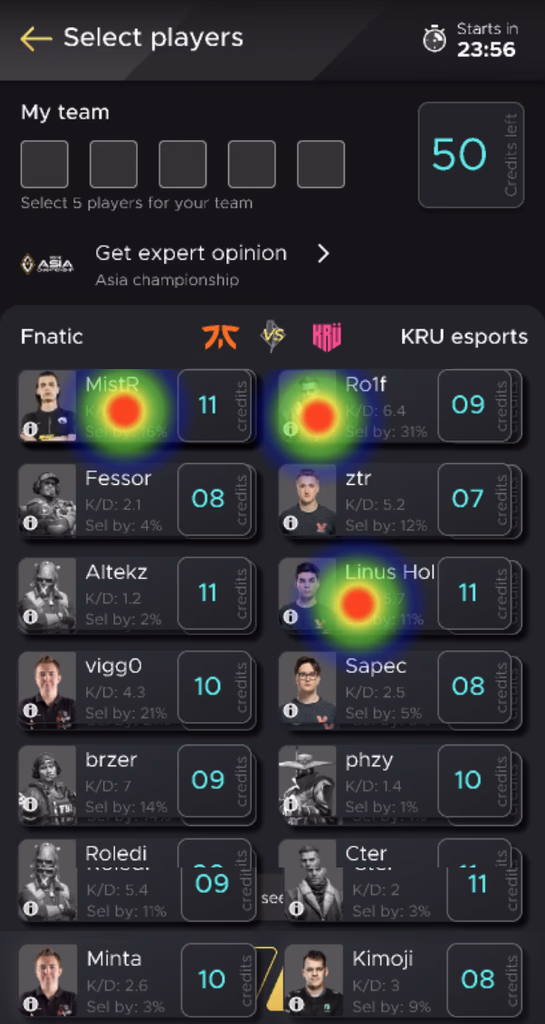 Session: user checking player stats for clues